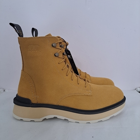 Sorel hi-line lace suede boot geo yellow jet 8 NWT - Picture 3 of 8